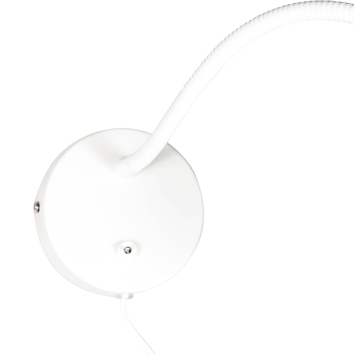 White Mexlite Upround Wall Lamp with Flexible Arm – image 4