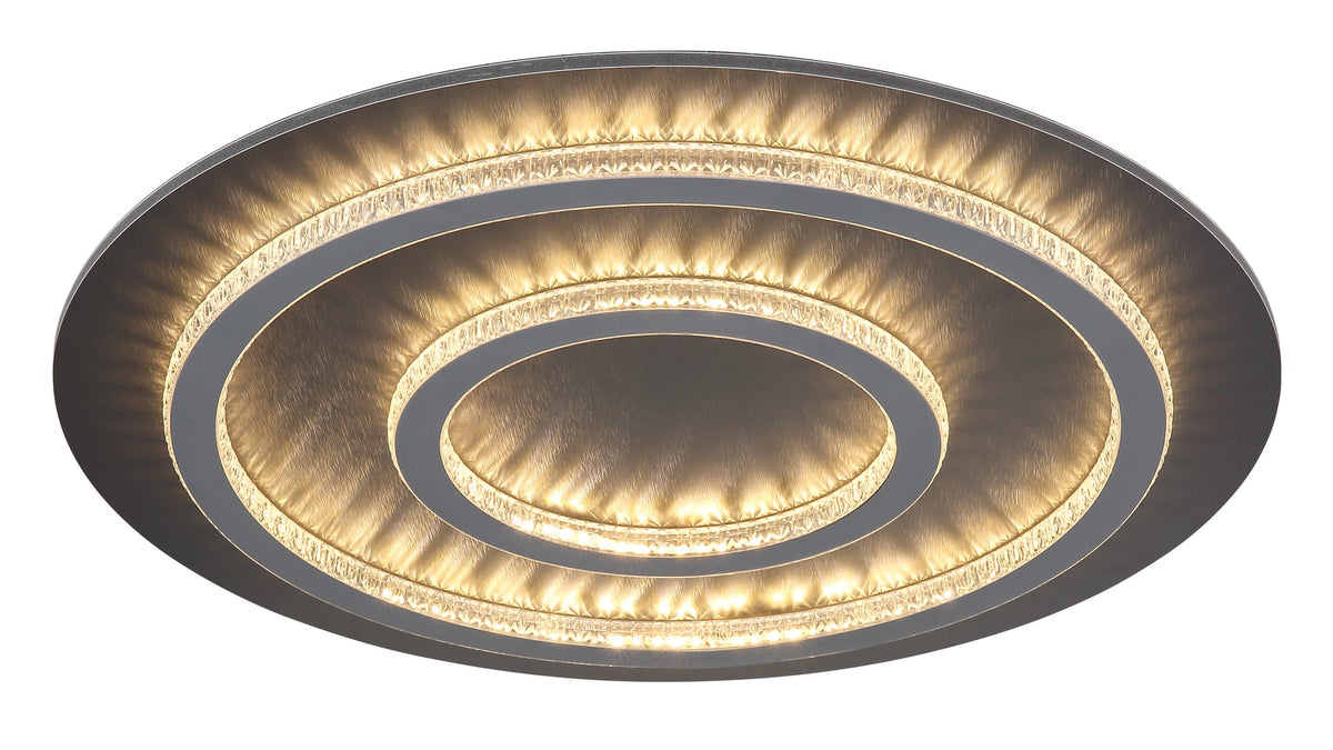 Grande lampada a soffitto in metallo nero con LED – immagine 3