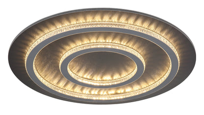 Grande lampada a soffitto in metallo nero con LED – immagine 3