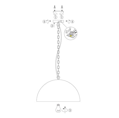 Steinhauer Semicirkel sort industriel pendellampe – billede 9