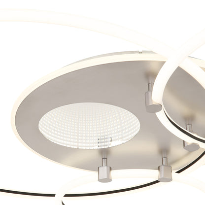 Lampadario LED in metallo bianco raffinato – immagine 3