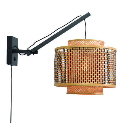 dubbelkap-wandlamp-naturel-zwart-bamboe-good-mojo-bhutan-main-image