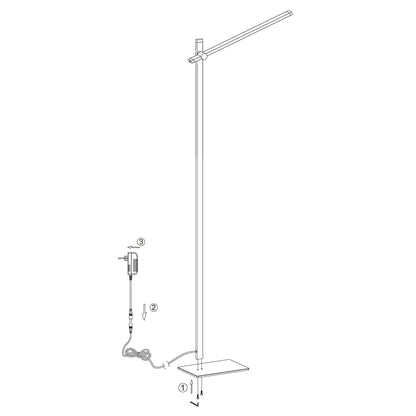 Mexlite Stekk zwarte LED-vloerlamp – afbeelding 9