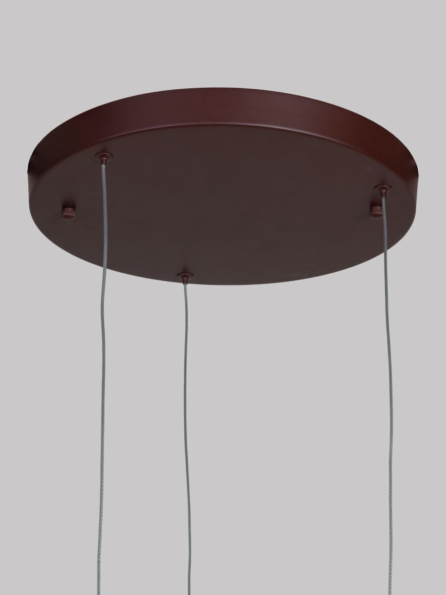 Bordeauxrode glazen hanglamp met drie bollen It's About RoMi Murano – afbeelding 9