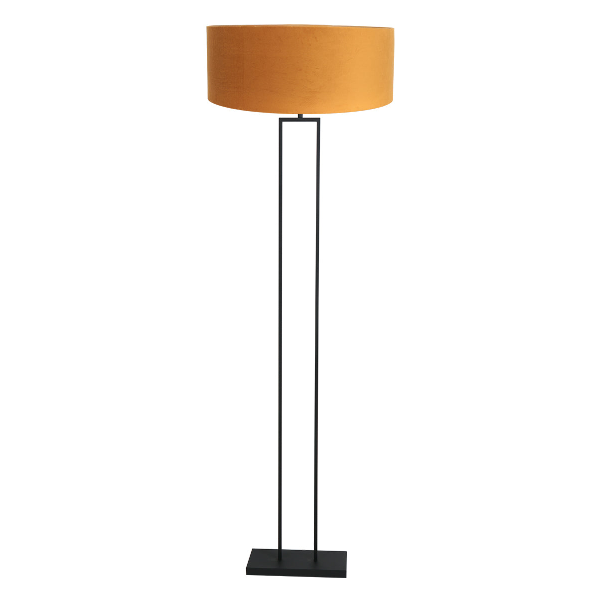 industriele-zwarte-vloerlamp-met-oranje-lampenkap-steinhauer-stang-main-image