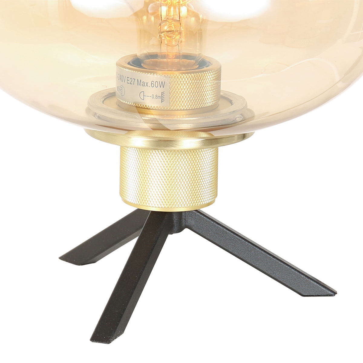 Steinhauer Reflexion bordlampe i ravfarvet glas – billede 4