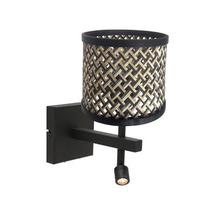 wandlamp-zwart-met-patroon-en-leeslamp-steinhauer-stang-main-image