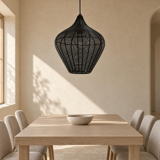 Rustik sort kuglependel Light & Living Alvaro – stemningsbillede