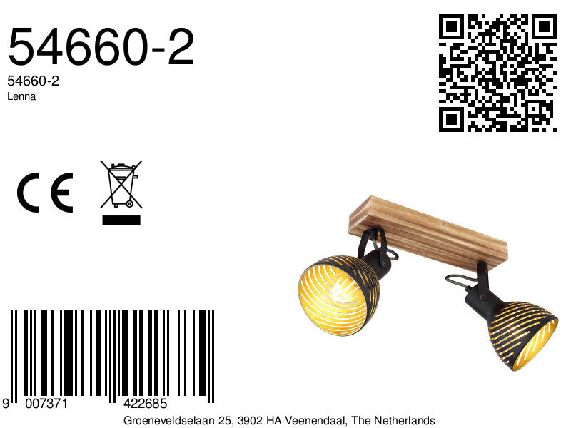 2-lichts-spot-bruin-zwart-goudgevoerd-globo-lenna-variant-image8a