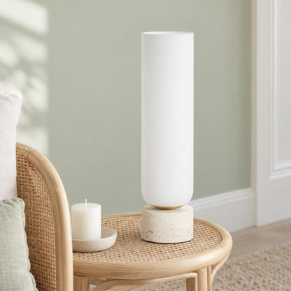 Bordslampa i naturfärgat glas Light & Living Rylano – miljöbild