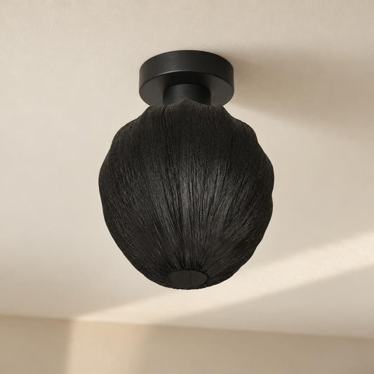 Steinhauer Bloeba Black Fabric Ceiling Light – lifestyle image