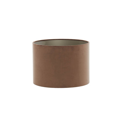 bruingekleurde-cilindervormige-lampenkap-light-living-velours-main-image