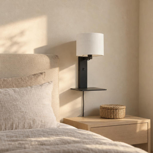 Bílá nástěnná lampa GOOD&MOJO Andes – fotografie v interiéru
