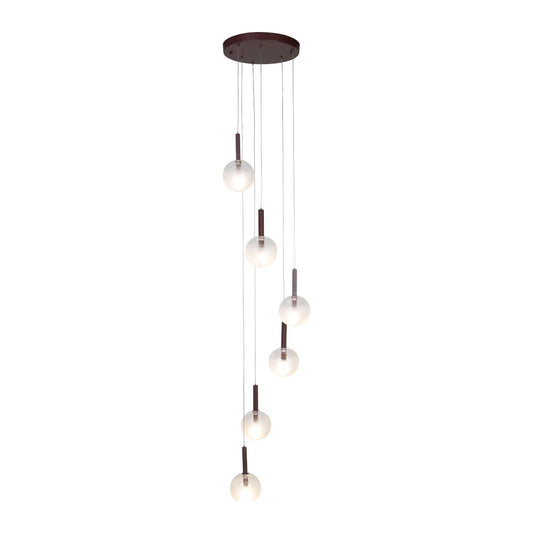 Bordeauxrode glazen hanglamp met bolkappen It's About RoMi Murano