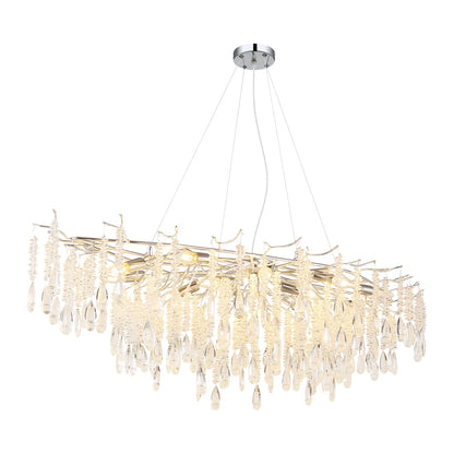 Ypač didelė sidabro spalvos kristalinė liustra