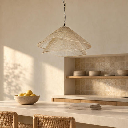 Závěsné svítidlo Alameda v přírodní barvě – Light & Living – fotografie v interiéru