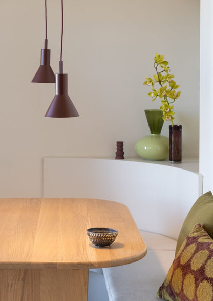 Bordeauxrode metalen hanglamp met kegelkap It's About RoMi Stavanger – afbeelding 5