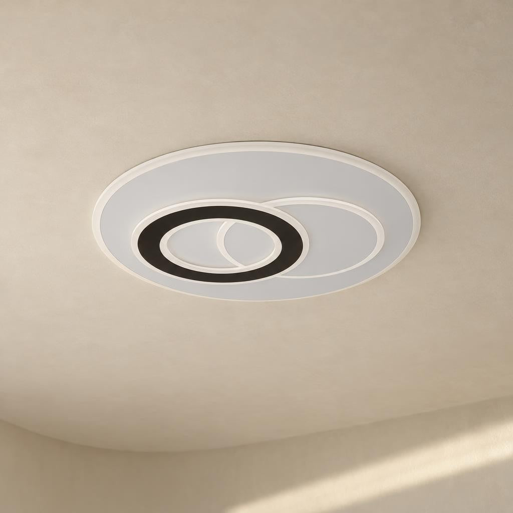 Obolg Jacques ronde witte LED-plafondlamp – sfeerbeeld