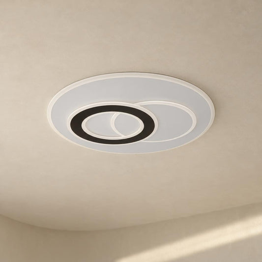 Globo Jacques Round White LED Ceiling Light – lifestyle image