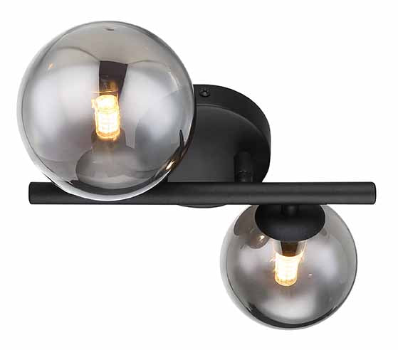 ronde-wandlamp-zwart-2-rookglasbol-globo-riha-variant-image1