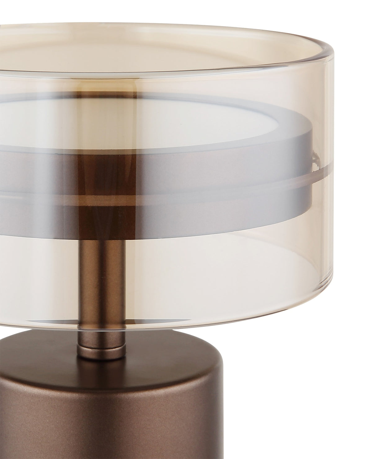 Luminária de mesa LED em vidro cor café luxuosa – imagem 3