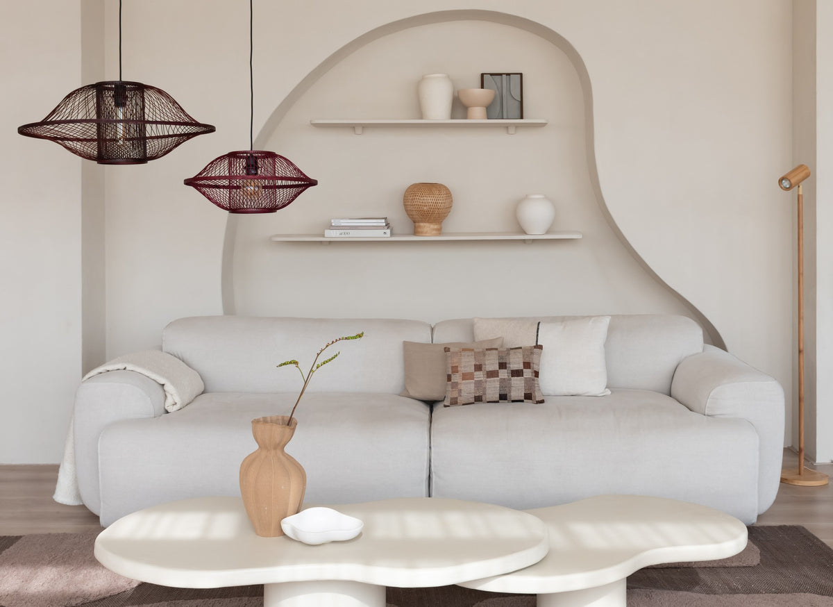 Bordeauxrode bamboe hanglamp met open vlechtwerk GOOD&MOJO Maui – afbeelding 8