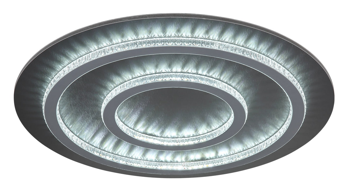 Grande lampada a soffitto in metallo nero con LED – immagine 4