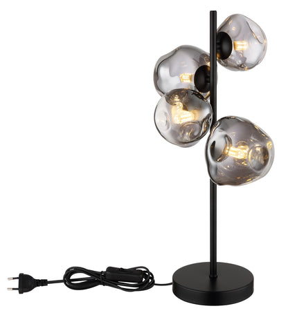 Luksuzna crna staklena stolna lampa – slika 3