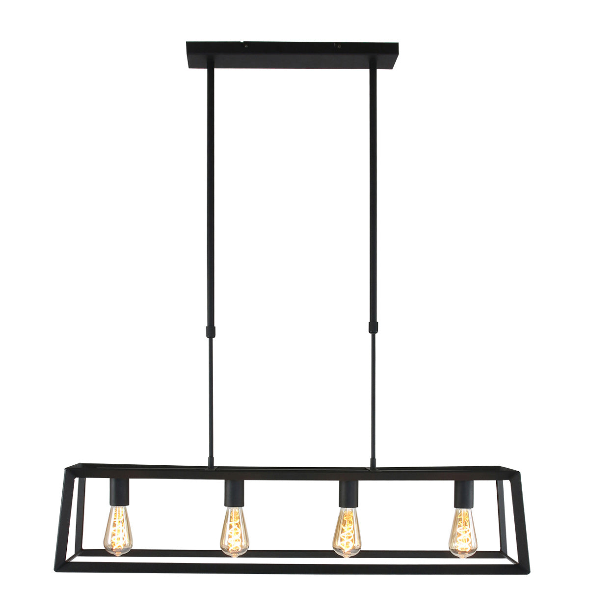Mexlite Buckley – czarna lampa wisząca z 4 punktami świetlnymi – zdjęcie 1