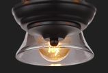 Zwarte metalen hanglamp met drie rookglazen kappen en gebogen armen – afbeelding 6