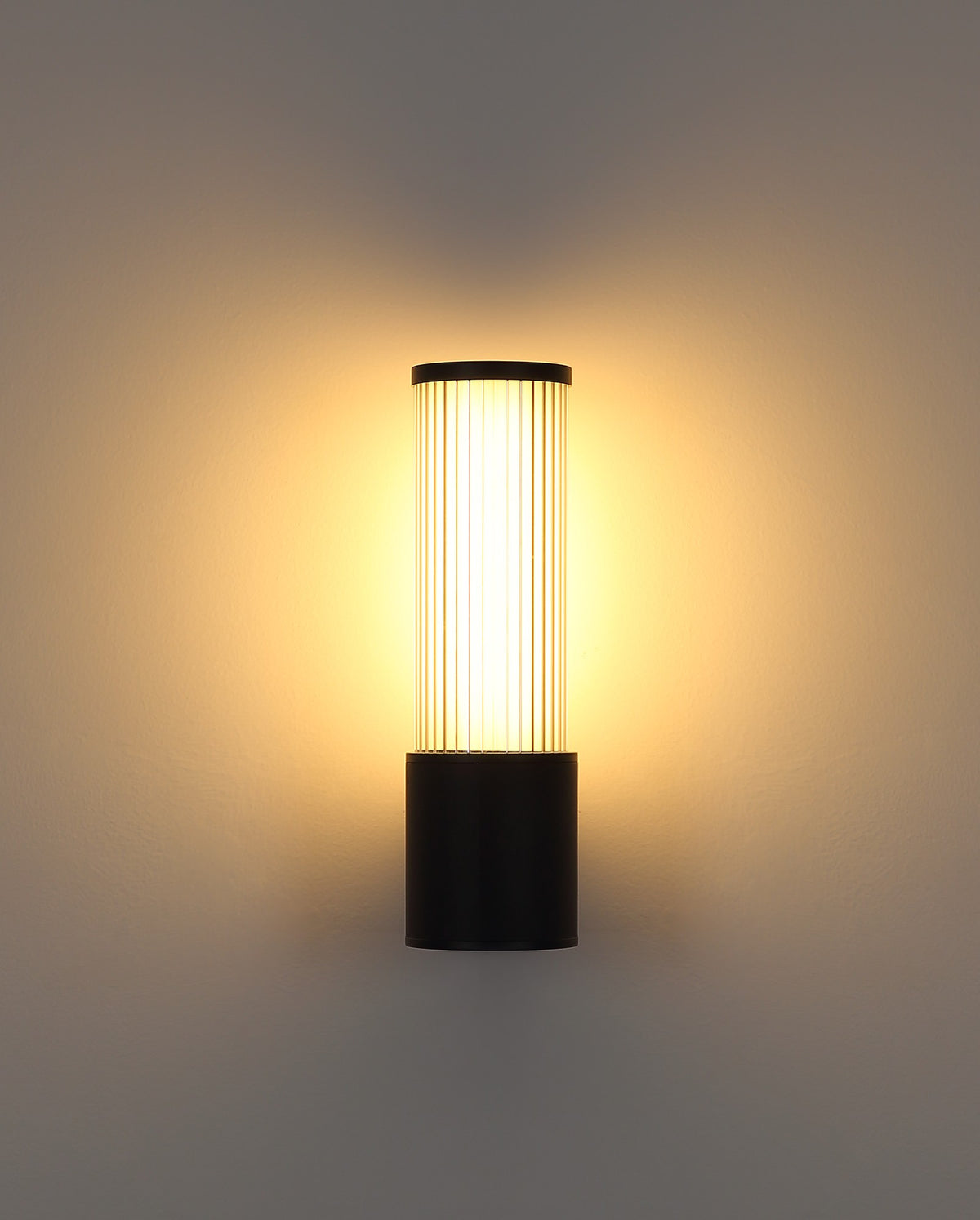 Piccola lampada da esterno a parete in alluminio LED color antracite – disegno con le misure