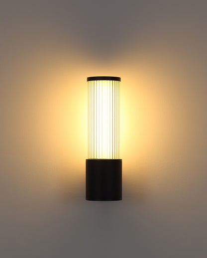Piccola lampada da esterno a parete in alluminio LED color antracite – disegno con le misure