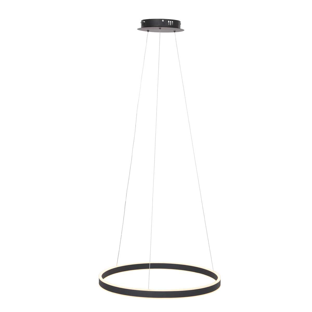Черна LED висяща лампа Steinhauer Ringlux Ø60 см – изображение 12