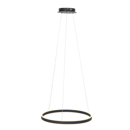 Черна LED висяща лампа Steinhauer Ringlux Ø60 см – изображение 12