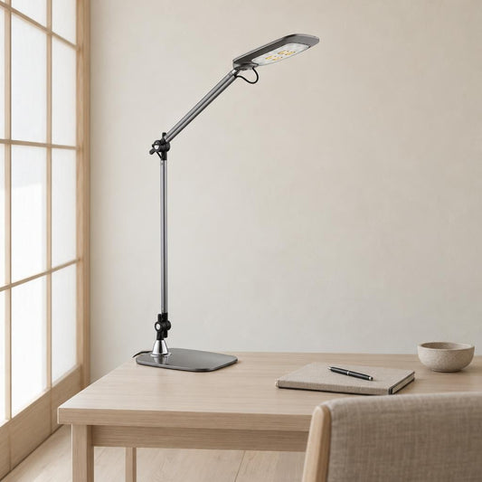 Candeeiro de Mesa LED Globo Pattaya Prata/Preto – fotografia de ambiente