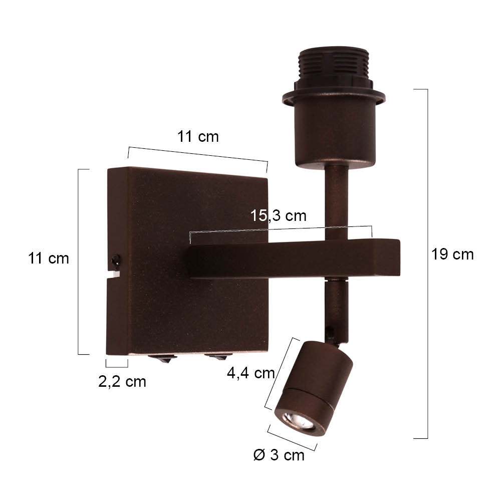 wandlamp-met-leeslamp-cacao-metaal-steinhauer-stang-variant-image7