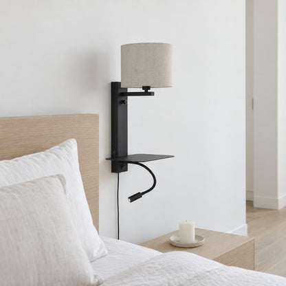 Lampa ścienna Florence, szara, metalowa, It's About RoMi – zdjęcie aranżacyjne