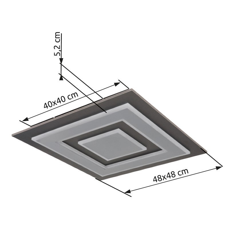 Pequena luz de teto LED de plástico em antracite – imagem 9
