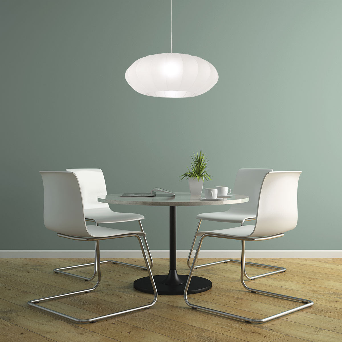 Висяща лампа Steinhauer Sparkled Light с бял абажур – изображение 2