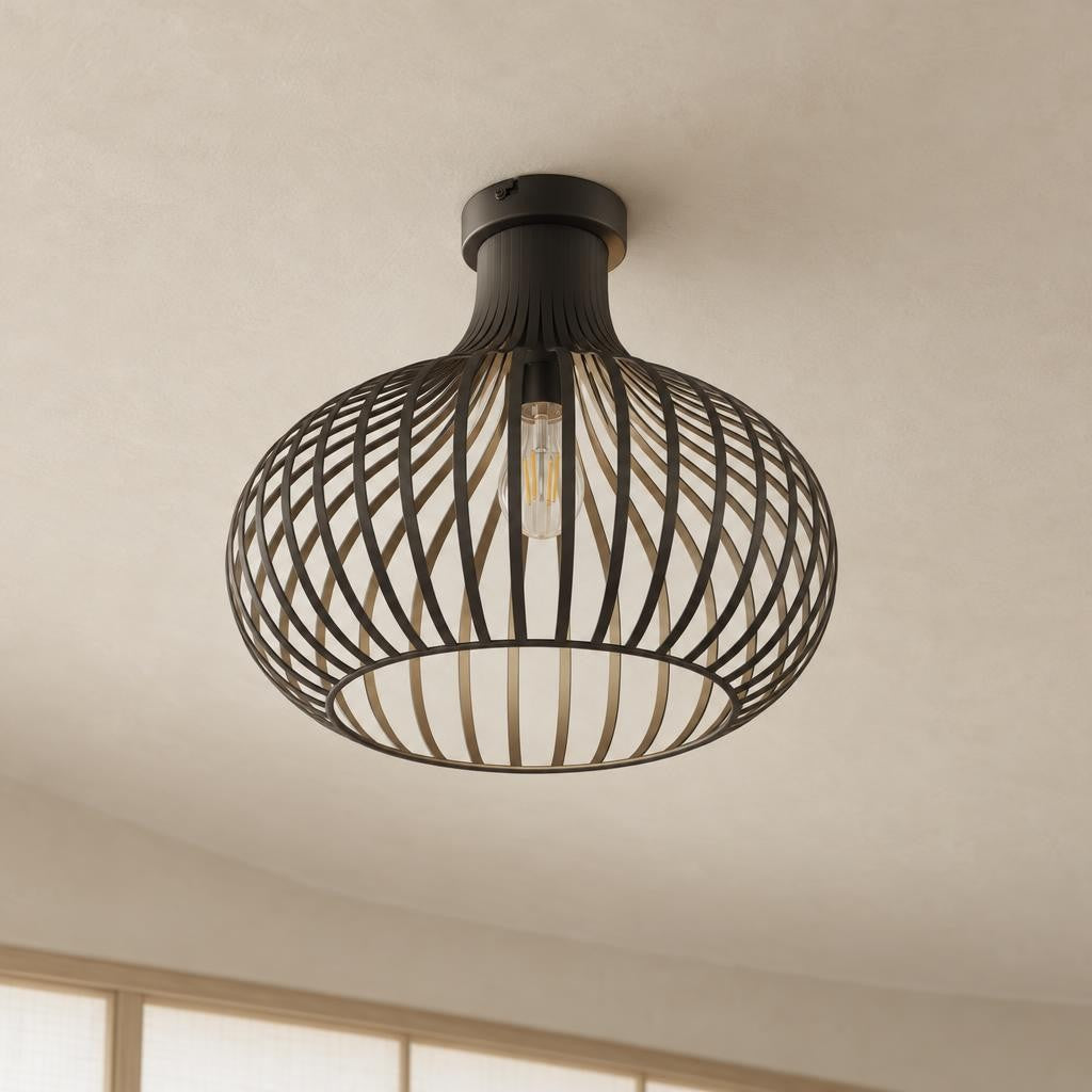 MATEO loftslampe i rustfarvet metal – stemningsbillede