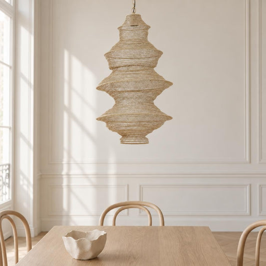 Brun hänglampa Light & Living Nakisha Ø40 cm – miljöbild