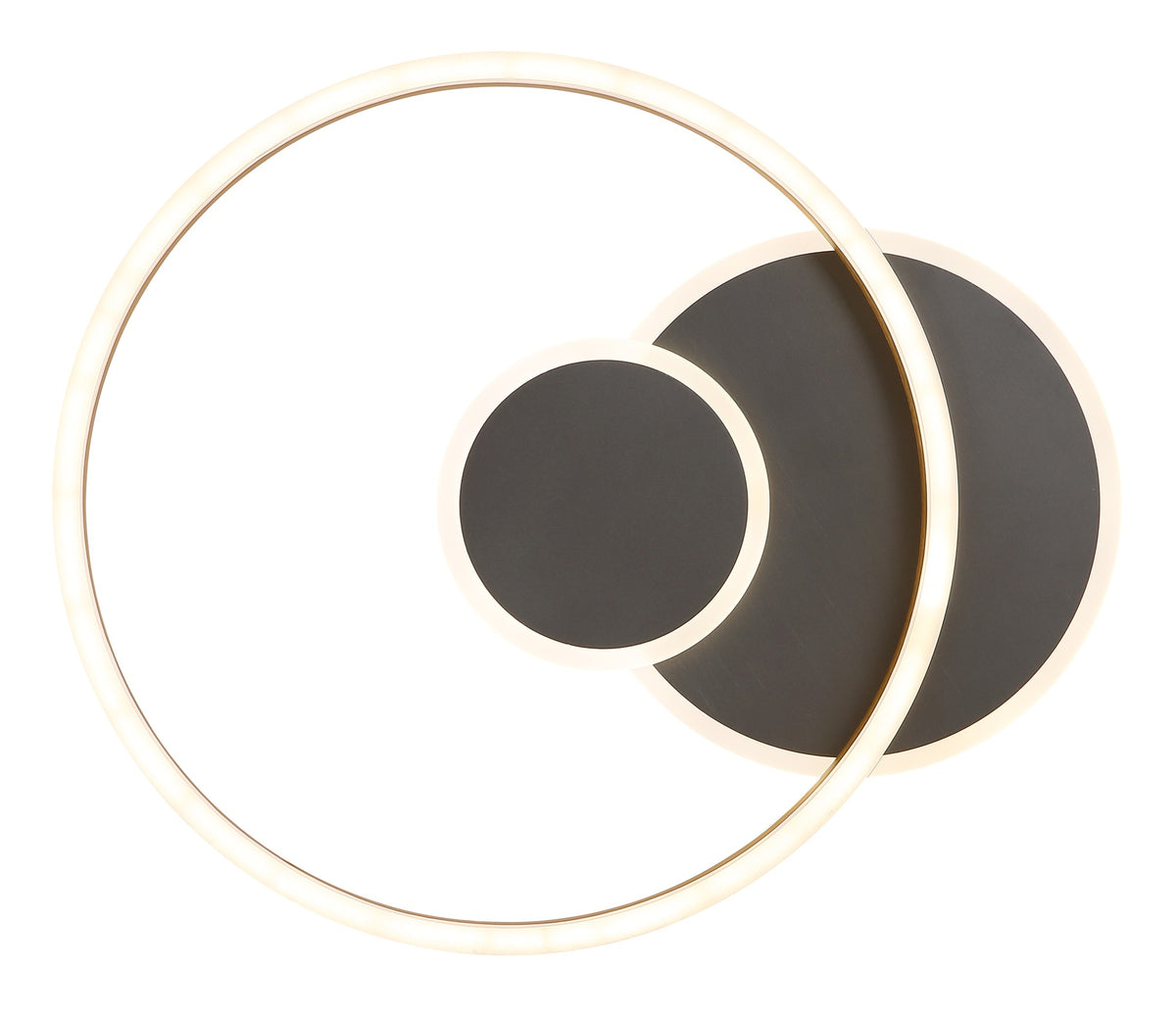 Piccola lampada a soffitto LED in alluminio nero – immagine 2