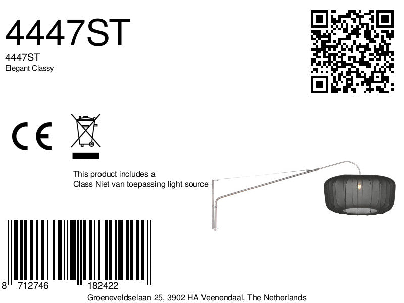 staalkleurige-wandlamp-met-grote-zwarte-kap-steinhauer-elegant-classy-variant-image8a