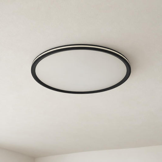 Plafonieră LED neagră Globo BELISSA, Ø50 cm – fotografie de ambient