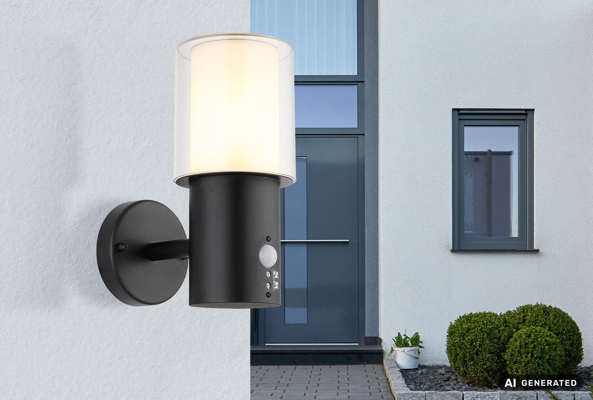 Lampada da esterno in acciaio inossidabile nera raffinata – immagine 8