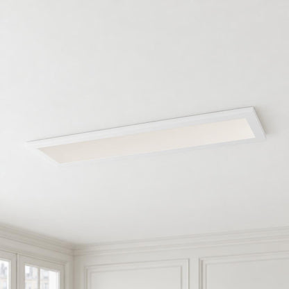 Bílé LED stropní svítidlo Obolg Rosi 40 W – fotografie v interiéru