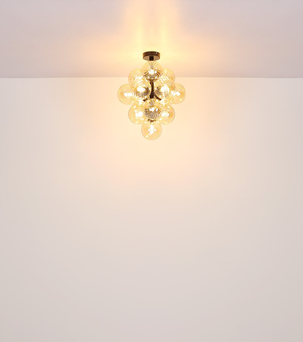 Luminária de teto negra de vidro com 13 luzes – imagem 4