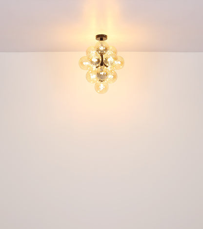 Luminária de teto negra de vidro com 13 luzes – imagem 4