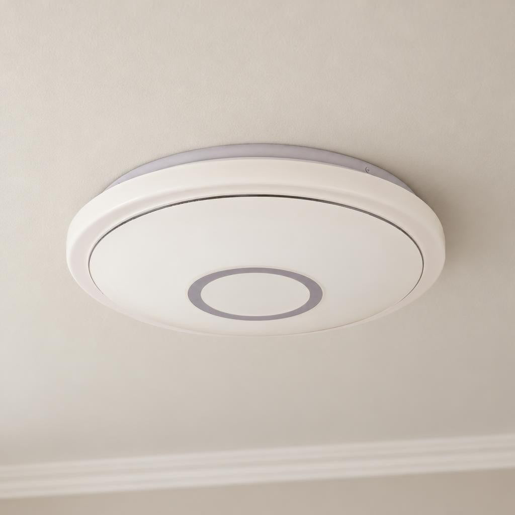 Obolg Connor klassieke witte plafondlamp met LED – sfeerbeeld