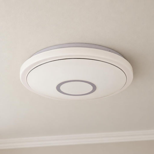 Globo Connor klassieke witte plafondlamp met LED – sfeerbeeld